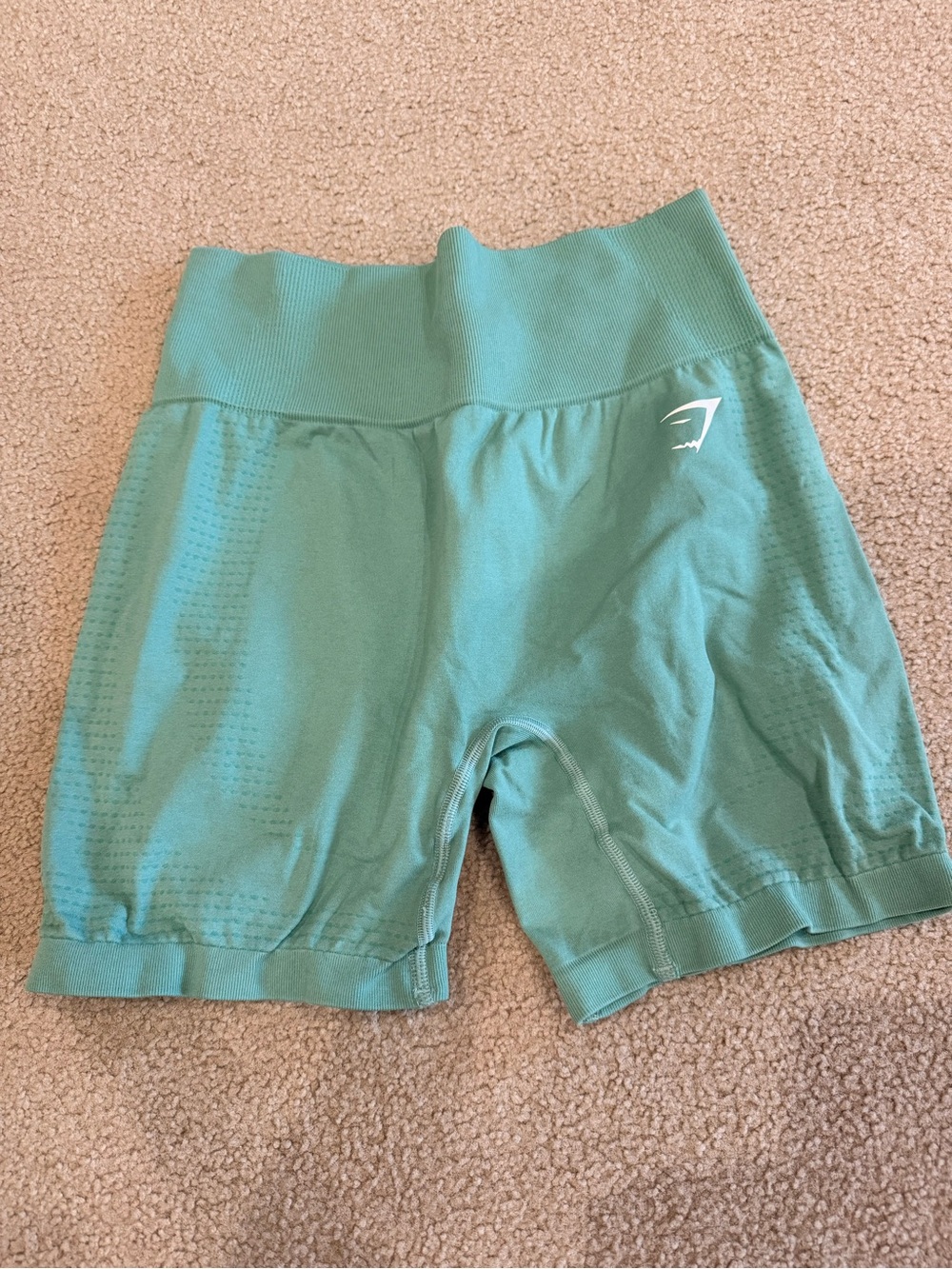 Gymshark Seamless High-Waist Bike Shorts in Teal Green